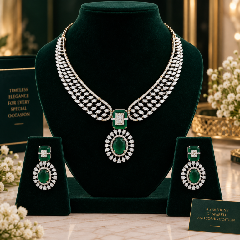 Emerald Royal Necklace Set
