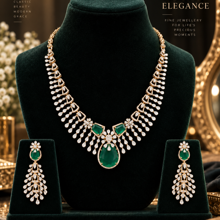 Emerald Radiance Necklace Set