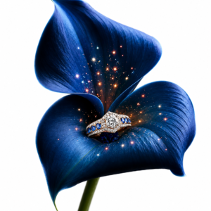 Blue Sapphire  Diamond Ring
